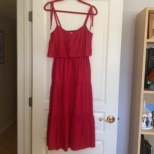 Club Monaco “Quenby” Red Silk Dress